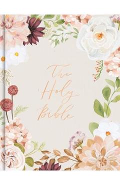 Poza produsului KJV Notetaking Bible, Large Print Hosanna Revival Edition, Blush Cloth-Over-Board - Holman Bible Publishers