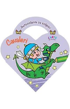 Coperta cărții 'Carte de colorat: Cavaleri. Autocolante cu sclipici'