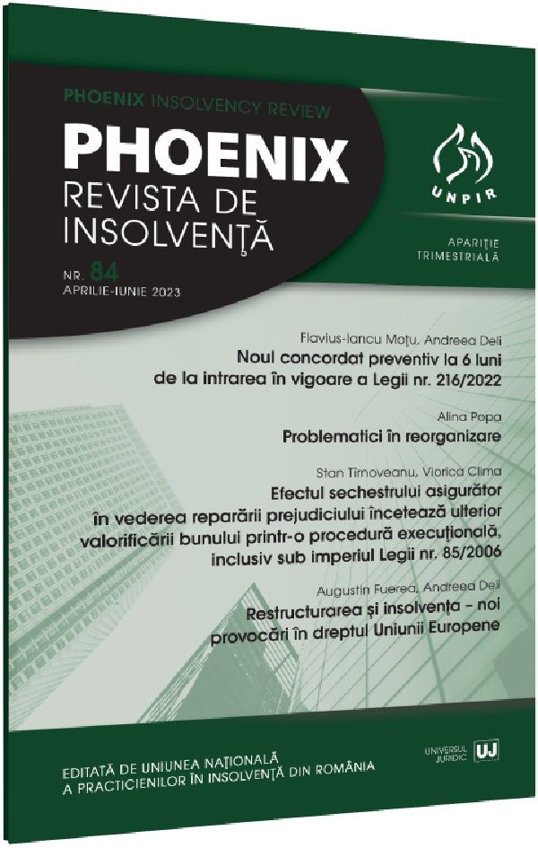 Phoenix. Revista de insolventa. Nr.84 Aprilie-Iunie 2023