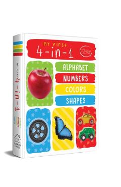 My First 4 in 1 Alphabet Numbers Colours Shapes: Padded Board Books - Wonder House Books