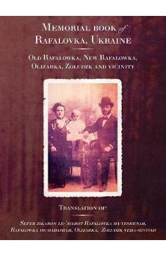 Coperta cărții 'Rafalovka Memorial Book - Pinhas And Malkah Hagin'