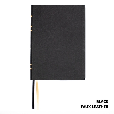 Lsb Giant Print Reference Edition, Paste-Down Black Faux Leather - Steadfast Bibles