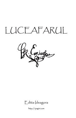 Coperta cărții 'Luceafarul: Poemul Suprem Al Literaturii Romane - Mihai Eminescu'