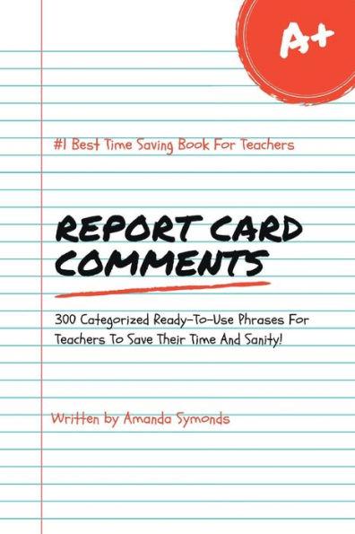 Report Card Comments - Amanda Symonds