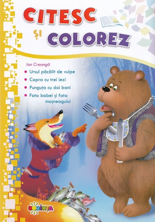 Citesc si colorez: Ursul pacalit de vulpe