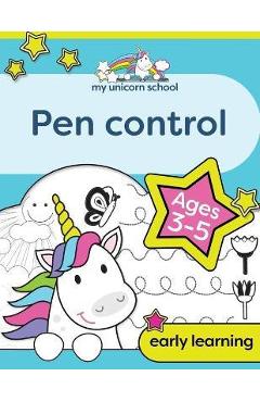Poza produsului My Unicorn School Pen Control Age 3-5: Fun unicorn tracing activity book - Creative Kids Studio