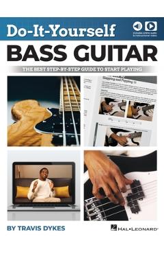 Coperta cărții 'Do-It-Yourself Bass Guitar: The Best Step-By-Step Guide to Start Playing by Travis Dykes with Online Audio and'