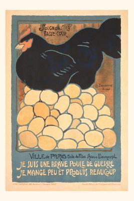 Vintage Journal French Chicken with Many Eggs - Found Image Press