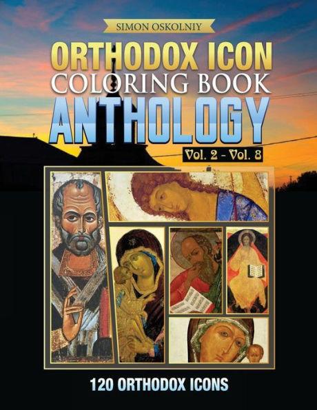 Orthodox Icon Coloring Book: Anthology Vol. 2 - Vol. 8 (120 Orthodox Icons) - Simon Oskolniy