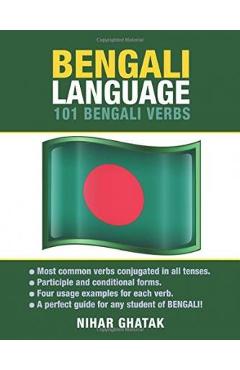 Coperta cărții 'Bengali Language: 101 Bengali Verbs - Nihar Ghatak'