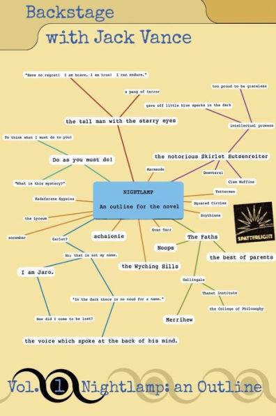 Coperta cărții 'Backstage with Jack Vance, Volume 1: Nightlamp, an Outline - Jack Vance'