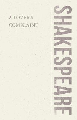 A Lover's Complaint - William Shakespeare