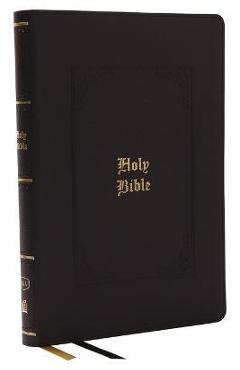 Coperta cărții 'KJV Bible, Giant Print Thinline Bible, Vintage Series, Leathersoft, Black, Red Letter, Comfort Print: King James'