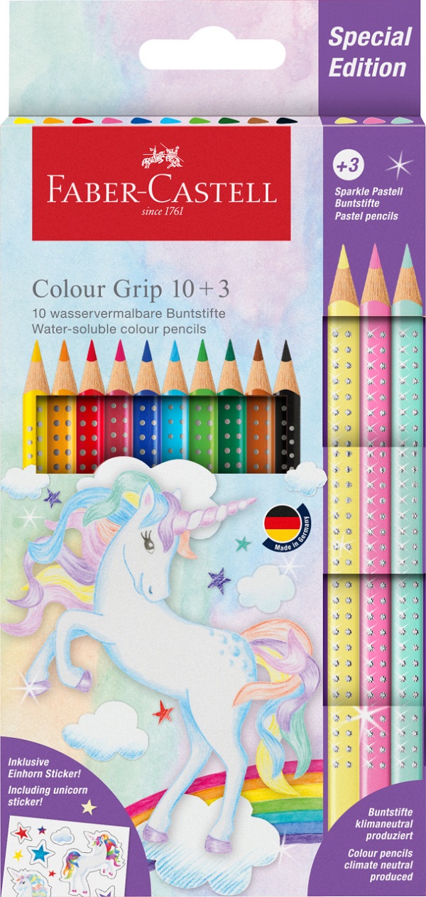 Creioane colorate 10+3 culori. Unicorn