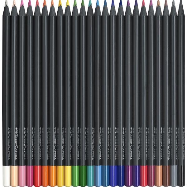 Creioane colorate 24 culori. Black Edition