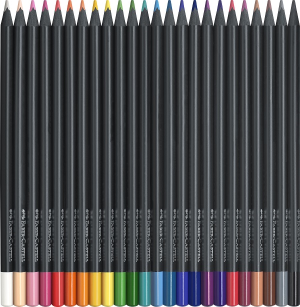 Creioane colorate 24 culori. Black Edition