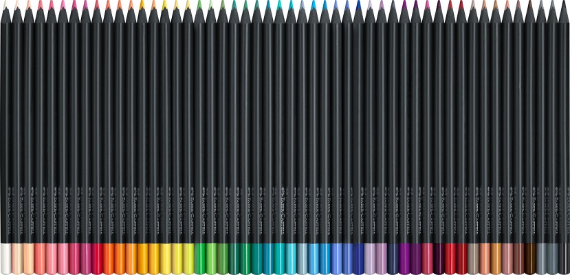 Creioane colorate 50 culori. Black Edition