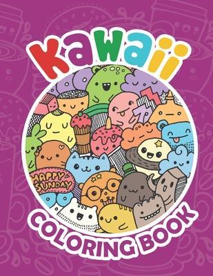 Kawaii Coloring Book: Kawaii Coloring Book For Teens, Kawaii Doodle Cute Japanese Style - Phylicia Abrahamian