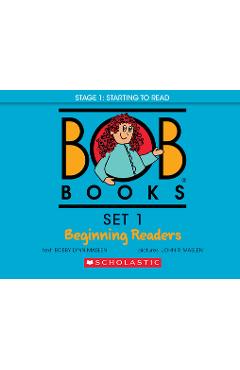 Poza produsului Bob Books - Set 1: Beginning Readers Hardcover Bind-Up Phonics, Ages 4 and Up, Kindergarten (Stage 1: Starting to Read) - Bobby Lynn Maslen