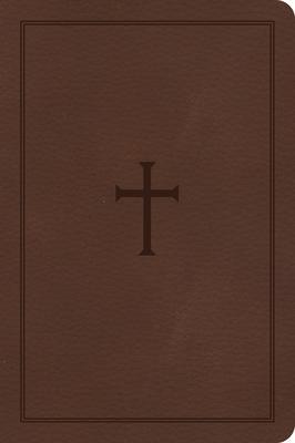 CSB Large Print Compact Reference Bible, Brown Leathertouch - Csb Bibles By Holman