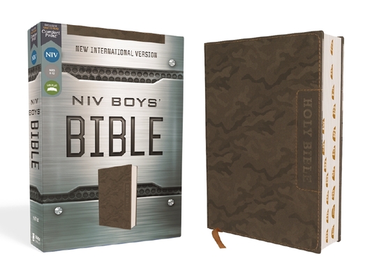 Niv, Boys' Bible, Leathersoft, Brown Camo, Thumb Indexed Tabs, Comfort Print - Zondervan