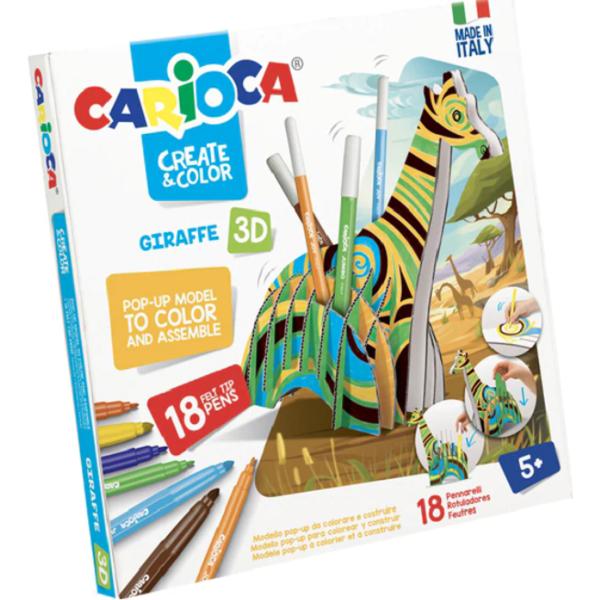 Set creativ: Create and Color. Girafa 3D