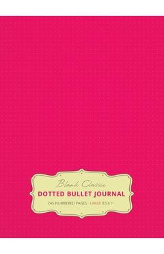 Poza produsului Large 8.5 x 11 Dotted Bullet Journal (Pink #17) Hardcover - 245 Numbered Pages - Blank Classic