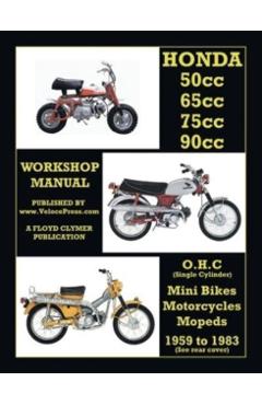 HONDA 50cc, 65cc, 70cc & 90cc OHC SINGLES 1959-1983 ALL MODELS WORKSHOP MANUAL - Floyd Clymer