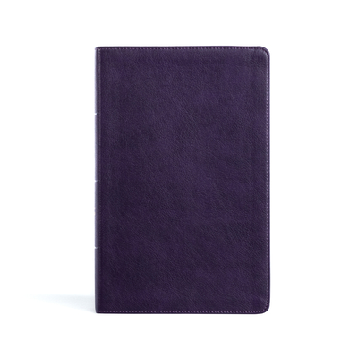 CSB Single-Column Personal Size Bible, Plum Leathertouch - Csb Bibles By Holman