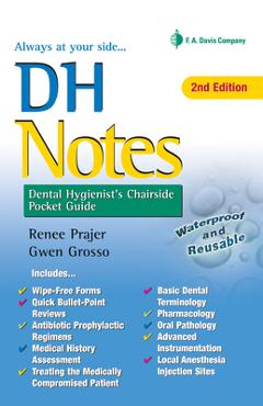 Coperta cărții 'Dh Notes: Dental Hygienist's Chairside Pocket Guide - Renee Prajer'