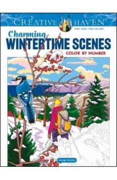 Creative Haven Charming Wintertime Scenes Color by Number - George Toufexis