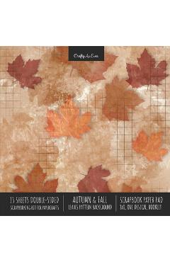 Poza produsului Autumn Fall Scrapbook Paper Pad 8x8 Decorative Scrapbooking Kit for Cardmaking Gifts, DIY Crafts, Printmaking, Papercrafts, Leaves Pattern Designer Pa - Crafty As Ever