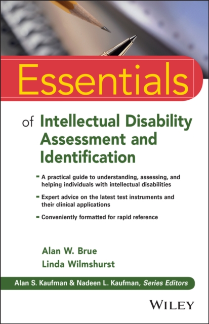 Essentials of Intellectual Disability Assessment and Identification - Alan W. Brue