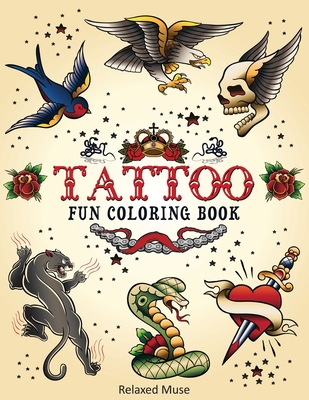 Tattoo Fun Coloring Book - Relaxed Muse