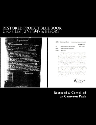 Coperta cărții 'Restored Project Blue Book UFO Files: June 1947 & Before - Cameron Pack'