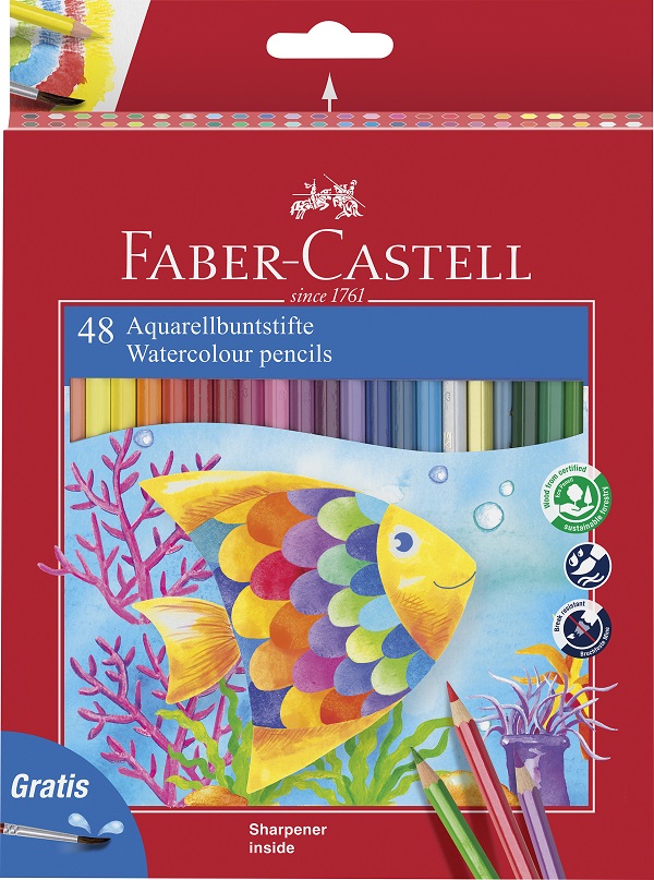 Creioane colorate 48 culori + pensula