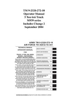 TM 9-2320-272-10 Operator Manual 5 Ton 6x6 Truck M939 series Includes Change 2 September 2004