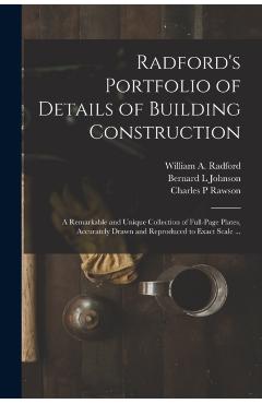 Coperta cărții 'Radford's Portfolio of Details of Building Construction: a Remarkable and Unique Collection of Full-page Plates,'