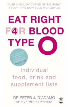 Poza produsului Eat Right for Blood Type O: Individual Food, Drink and Supplement Lists - Peter J. D'adamo