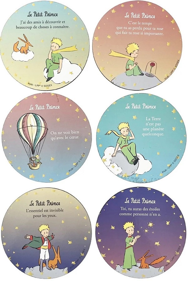 Set 6 suporturi pentru pahare: Le Petit Prince