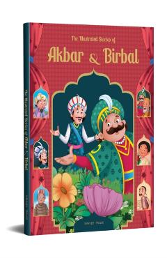 Coperta cărții 'The Illustrated Stories of Akbar and Birbal - Wonder House Books'