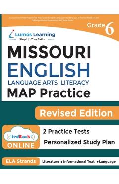 Coperta cărții 'Missouri Assessment Program Test Prep: Grade 6 English Language Arts Literacy (ELA) Practice Workbook and Full-length'