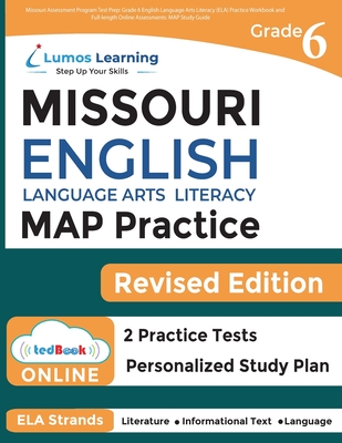 Coperta cărții 'Missouri Assessment Program Test Prep: Grade 6 English Language Arts Literacy (ELA) Practice Workbook and Full-length'