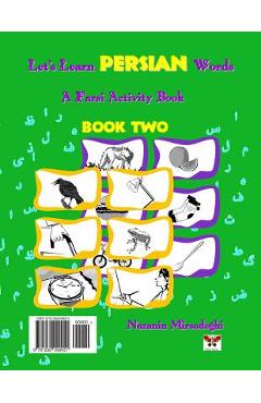 Coperta cărții 'Let's Learn Persian Words (a Farsi Activity Book) Book Two - Nazanin Mirsadeghi'
