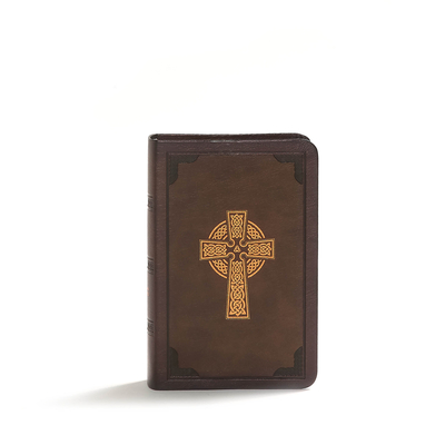 KJV Large Print Compact Reference Bible, Celtic Cross Brown Leathertouch - Holman Bible Publishers