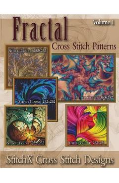Coperta cărții 'Fractal Cross Stitch Patterns - Stitchx'