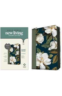 Coperta cărții 'NLT Compact Giant Print Zipper Bible, Filament-Enabled Edition, Zipper (Leatherlike, Magnolia Sage Green, Red Letter) -'