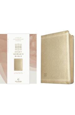 Coperta cărții 'NLT Every Woman's Bible, Filament-Enabled Edition (Leatherlike, Soft Gold) - Tyndale'