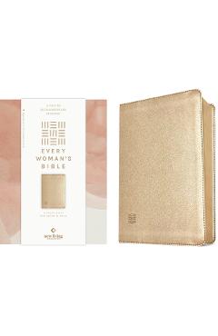NLT Every Woman's Bible, Filament-Enabled Edition (Leatherlike, Soft Gold) - Tyndale