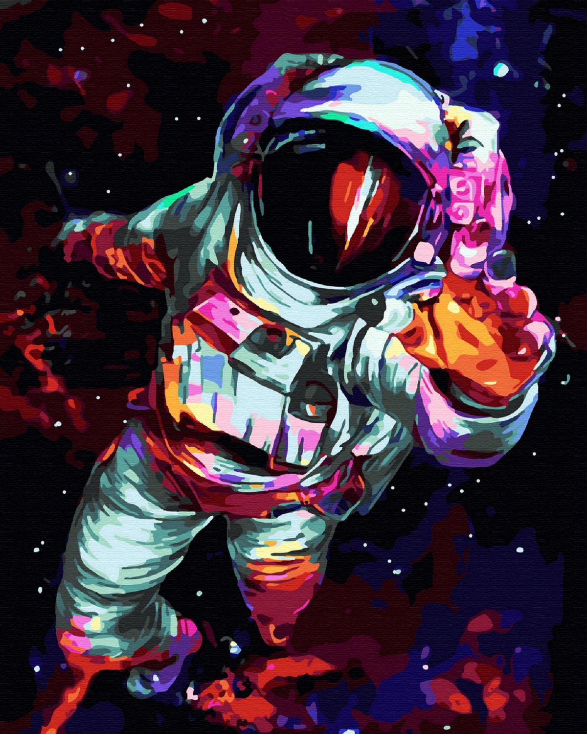 Pictura pe numere: Astronaut in spatiu